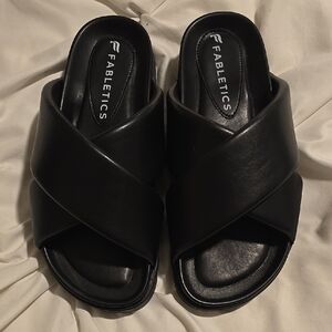 Fabletics Women's Black Slide Sandals